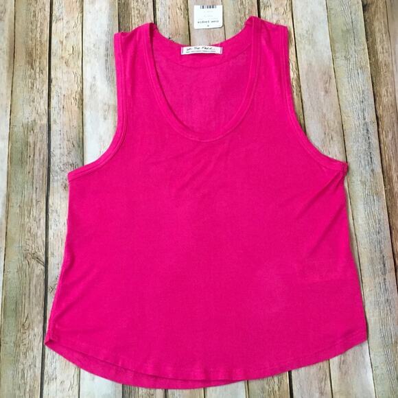 NWT Free People Take the Plunge Fuchsia Tank Top - Fuchsia - Small - Picture 2 of 12